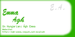 emma agh business card